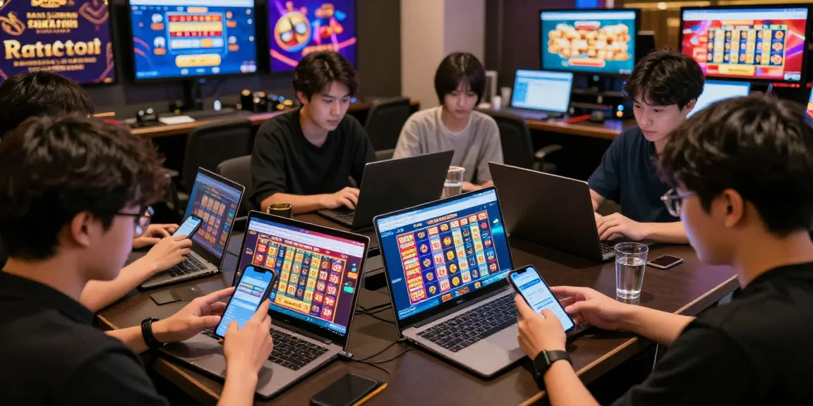 Pengguna Ratutogel menikmati layanan togel online dan slot dengan berbagai perangkat, menciptakan suasana modern dan dinamis.