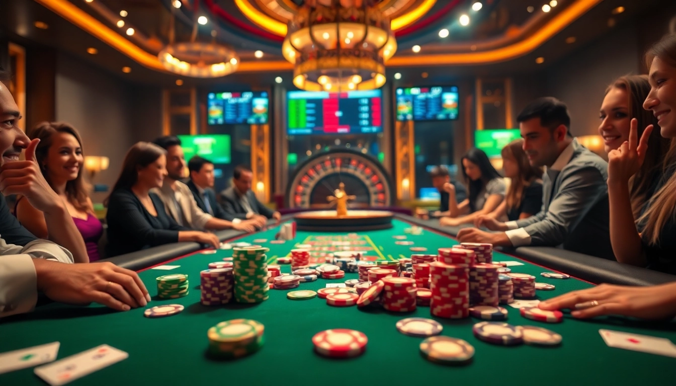 Players engaging with the BJ 88 gaming table during an exciting casino experience.