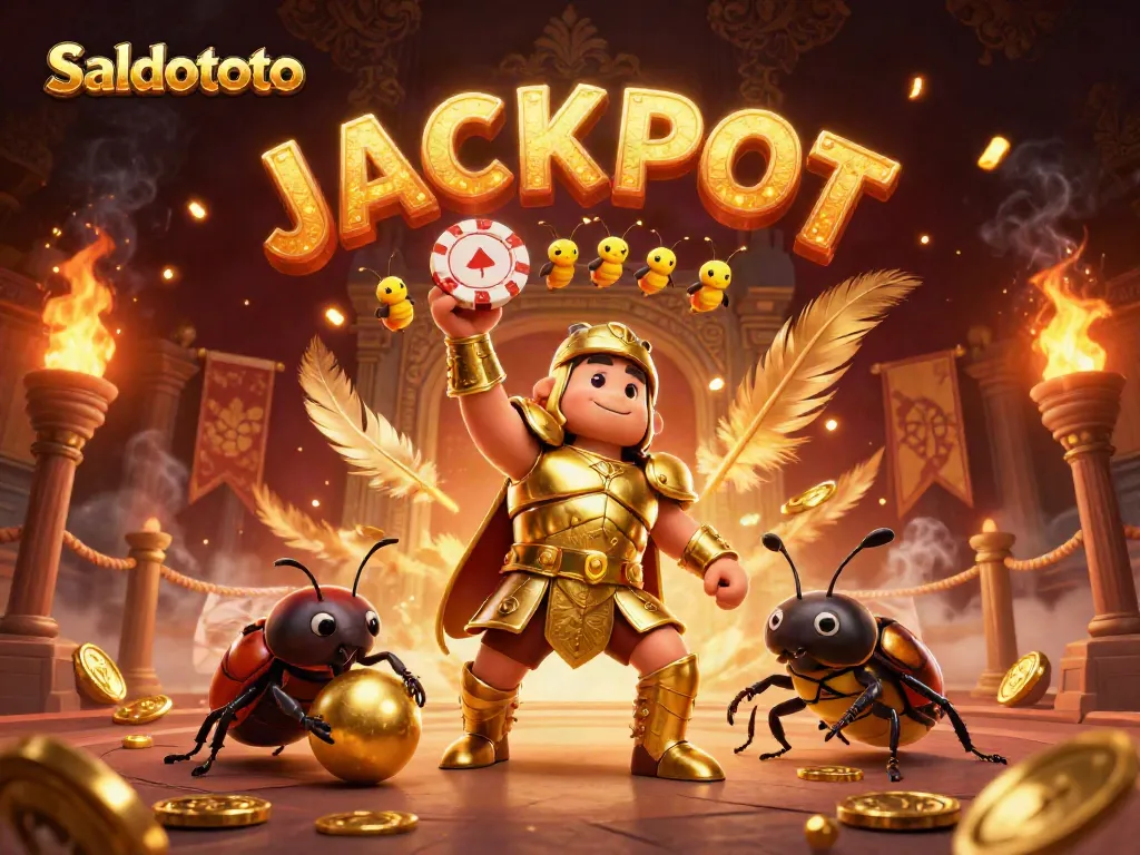 Saldototo tambahkan keberuntungan dengan jackpot dari ilustrasi kasino 3D kreatif.