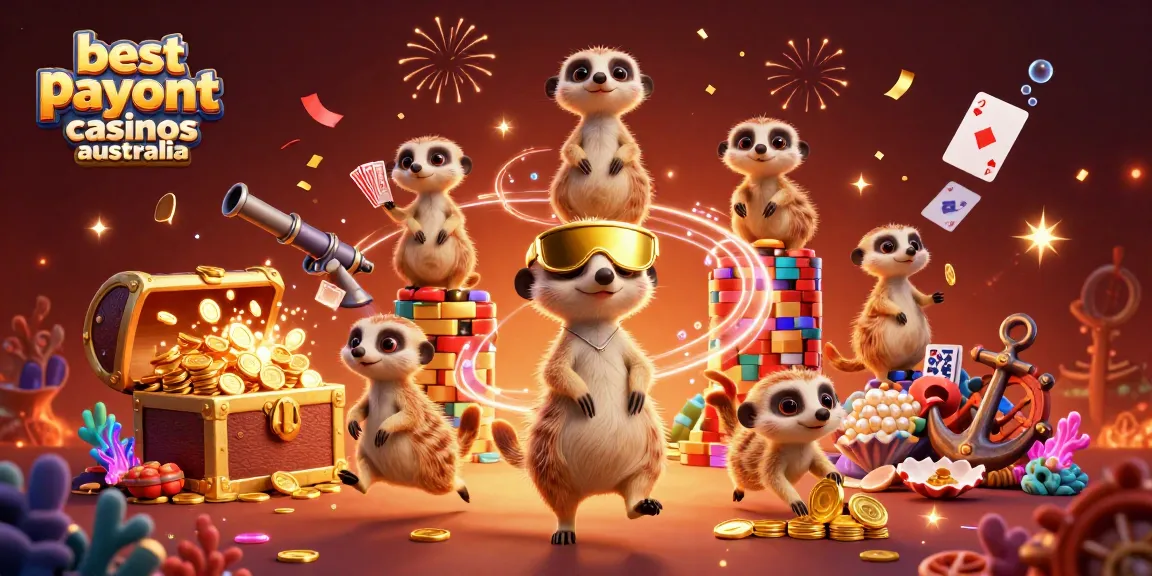 Engage with exciting games at the best payout casinos Australia featuring lively meerkats and vibrant casino elements.