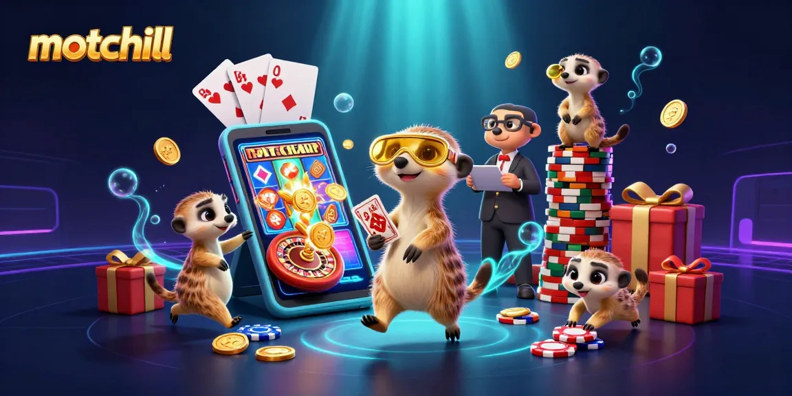 Experience the vibrant world of motchill's online casino through unique meerkat characters and dynamic gaming elements.