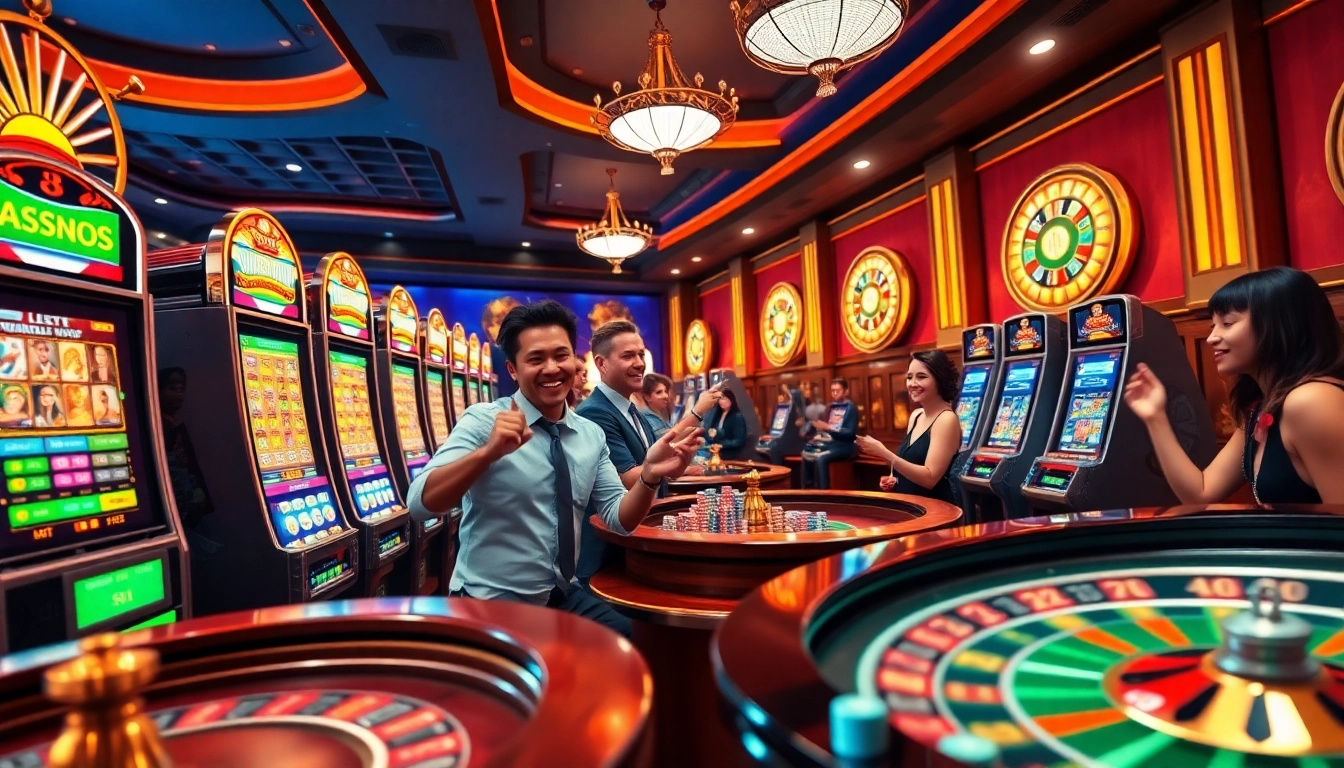 Engaging players experience the thrill of winning at idnslot online casino with vibrant slot machines.