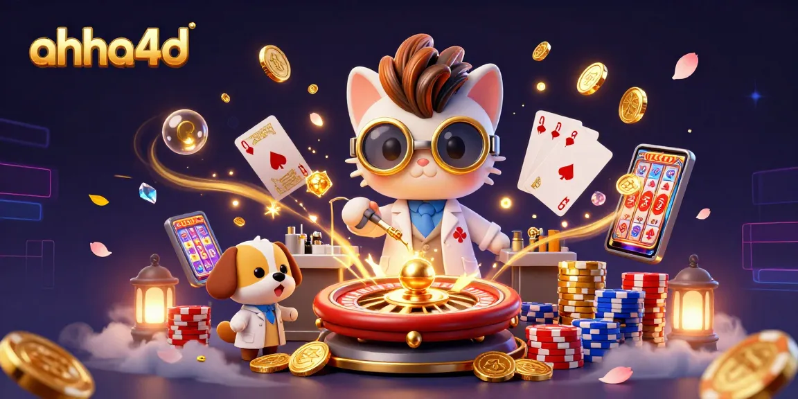 Experience excitement with ahha4d's dynamic casino scenes and vibrant gambling elements.