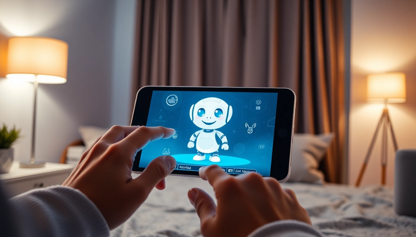 Engaging user interaction with crush on ai character on modern device.