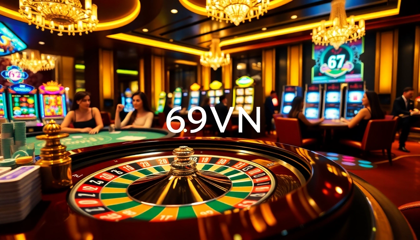 Experience the thrill of winning at 69VN with engaging casino games and vibrant gaming tables.