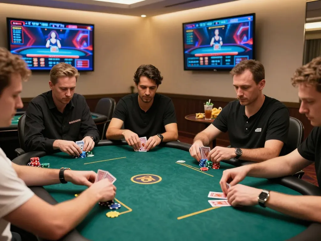 Pemain M88 Mansion Indo terlibat dalam permainan poker online yang dinamis, menampilkan strategi dan kegembiraan secara real-time.
