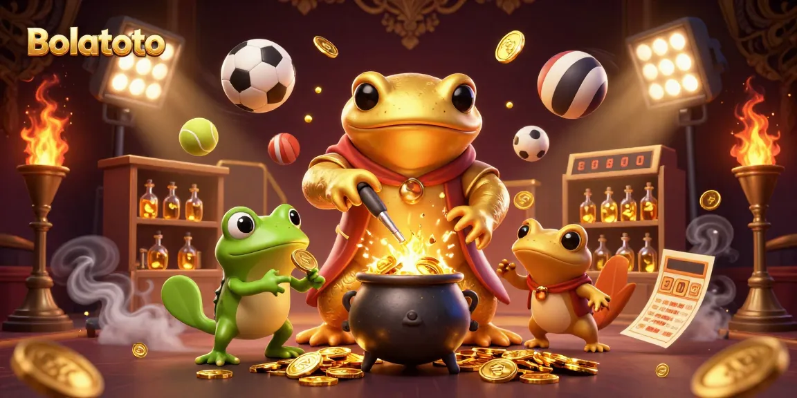 Bolatoto offers dynamic sports betting thrill with a golden alchemist's magic cauldron.